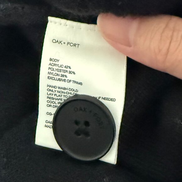 NWOT Oak + Fort Contrast Stitch Detail Button Front Cardigan - Picture 9 of 9